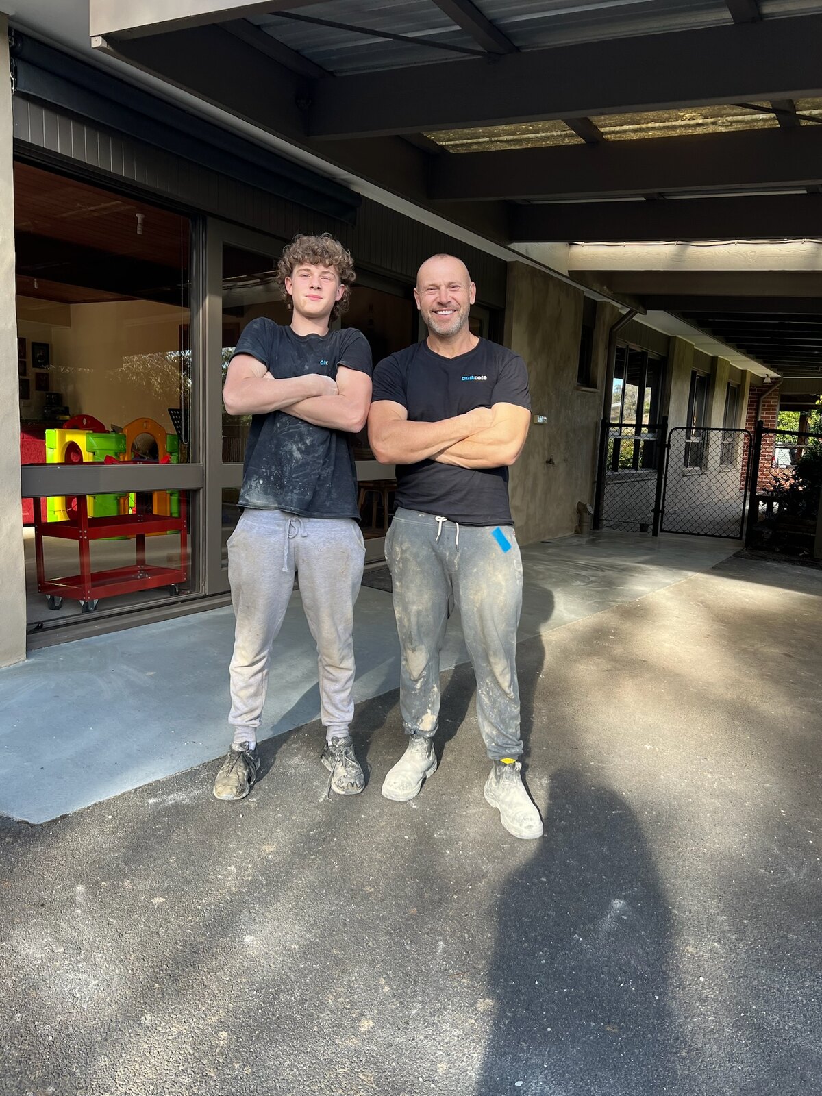 Peter Majstorovic and his son on site